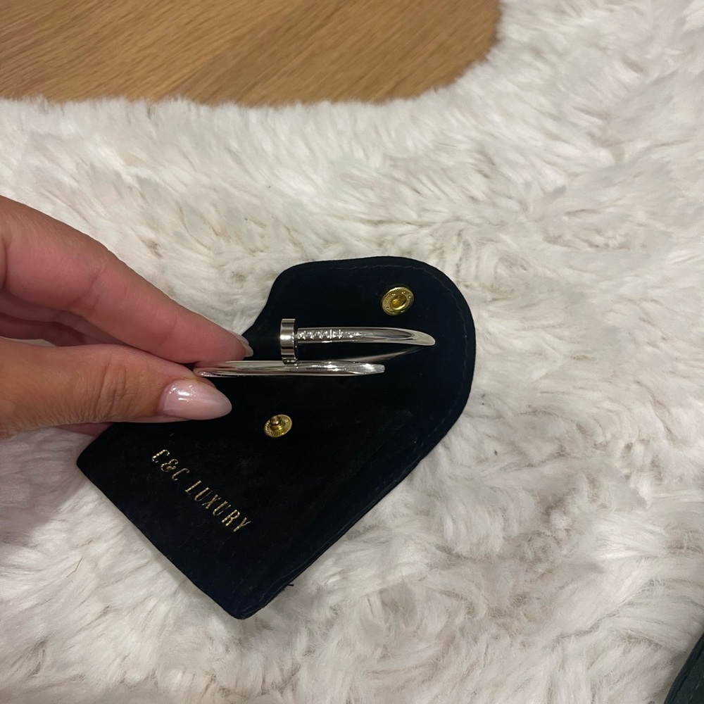 “Cartier Like” Silver Nail Bracelet